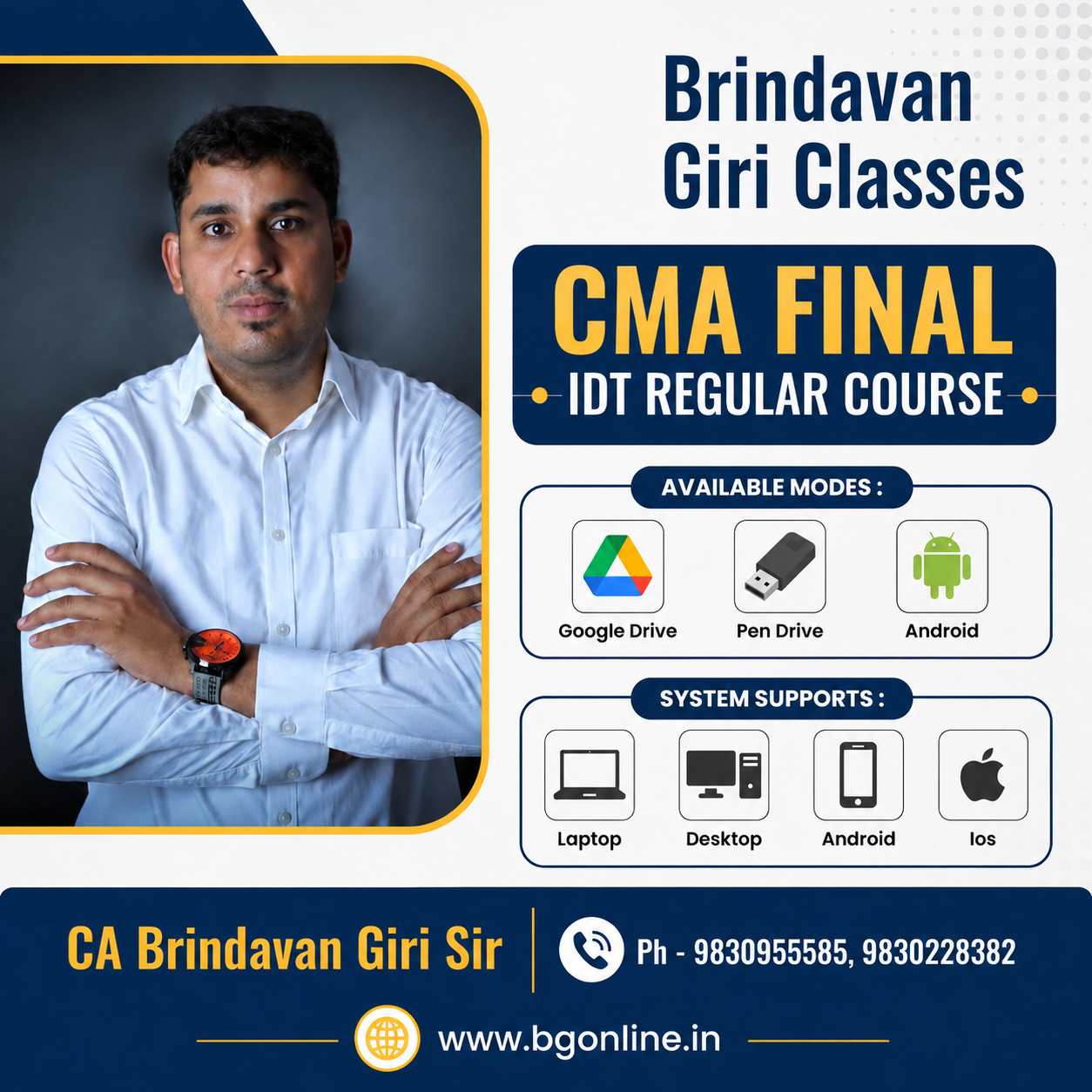 CMA Final IDT (Regular Batch) for Dec26 Exams
